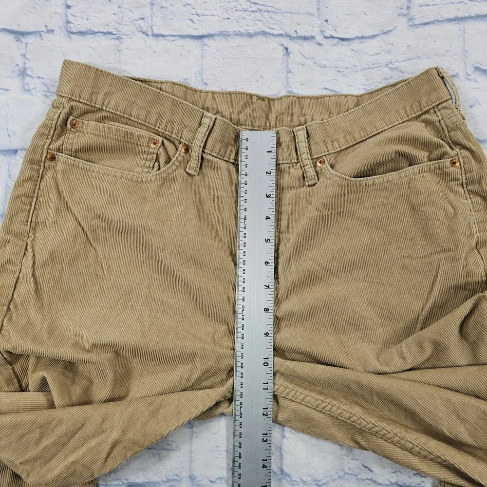 Levis 514 Corduroy Pants MENS 36x32 Tan Straight Leg Stretch Casual Workwear